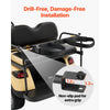 VEVOR Golf Cart Bag Holder, 53.9 x 7.7 x 2.4 Inch, Compatible with Most 2+2 Golf Cart Rear Seat with 1.2-Inch Square Tubes, Adjustable Rear Seat Carts Club Holder with Strap, No Drilling Required