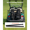 VEVOR Golf Cart Bag Holder, 53.9 x 7.7 x 2.4 Inch, Compatible with Most 2+2 Golf Cart Rear Seat with 1.2-Inch Square Tubes, Adjustable Rear Seat Carts Club Holder with Strap, No Drilling Required