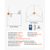 VEVOR 1200W 24V Wind Turbine Generator, 3-Blade Wind Turbine Kit with Wind/Solar Hybrid Controller, Efficient 3-Phase AC Permanent Wind Power Generator for RV Boat Home Farm (Tower Pole Not Included)