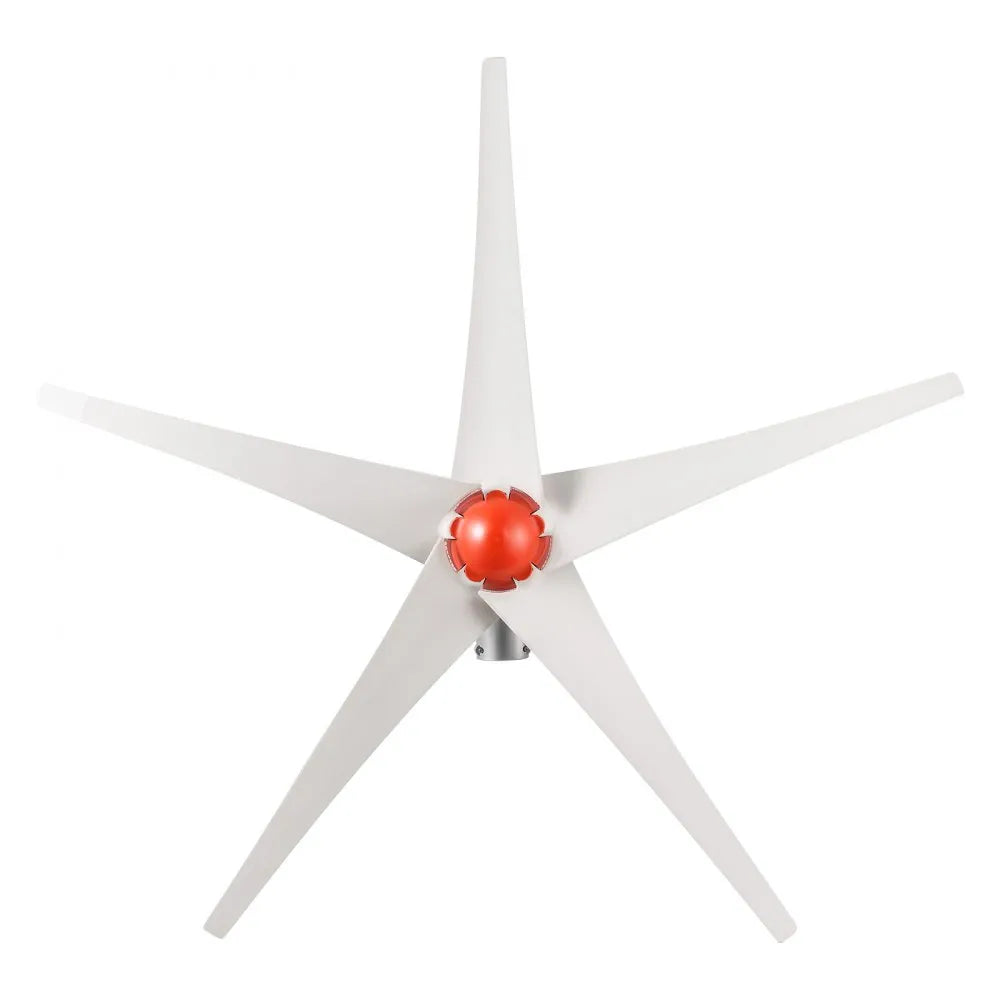 VEVOR 800W 12V Wind Turbine Generator, 5-Blade Wind Turbine Kit with Wind & Solar Hybrid Controller, Efficient 3-Phase AC Permanent Wind Power Generator for RV Boat Home Farm (Tower Pole Not Included)