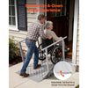 VEVOR Wheelchair Ramp with Handrails, 44.9 x 33.5 in, Heavy Duty Aluminum Handicap Ramp, 440 lbs Capacity, Non-Slip Portable Threshold Ramps for Home Steps, Stairs, Doorways, Curbs, Walkers, Scooters