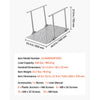 VEVOR Wheelchair Ramp with Handrails, 44.9 x 33.5 in, Heavy Duty Aluminum Handicap Ramp, 440 lbs Capacity, Non-Slip Portable Threshold Ramps for Home Steps, Stairs, Doorways, Curbs, Walkers, Scooters