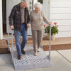 VEVOR Wheelchair Ramp with Handrails, 44.9 x 33.5 in, Heavy Duty Aluminum Handicap Ramp, 440 lbs Capacity, Non-Slip Portable Threshold Ramps for Home Steps, Stairs, Doorways, Curbs, Walkers, Scooters