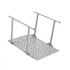 VEVOR Wheelchair Ramp with Handrails, 44.9 x 33.5 in, Heavy Duty Aluminum Handicap Ramp, 440 lbs Capacity, Non-Slip Portable Threshold Ramps for Home Steps, Stairs, Doorways, Curbs, Walkers, Scooters