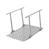 VEVOR Wheelchair Ramp with Handrails, 44.9 x 33.5 in, Heavy Duty Aluminum Handicap Ramp, 440 lbs Capacity, Non-Slip Portable Threshold Ramps for Home Steps, Stairs, Doorways, Curbs, Walkers, Scooters