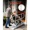 VEVOR Wheelchair Ramp with Handrails, 71.1 x 32.7 in, Heavy Duty Wide Aluminum Wheelchair Ramp with Adjustable Legs, 1000 lbs Capacity, Portable Threshold Ramps for Home Steps, Stairs, Doorways, Curbs
