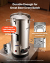 VEVOR Beer Brewing Equipment, 8 Gal/30L 304 Stainless Steel Home Beer Brewer,1500W All-in-One Home Brewing Kit with Tall strainer, Integrated Inner Barrel & Reinforced Handle