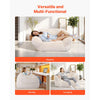 VEVOR Bean Bag Chair, BeanBag Sofa Chair with Armrests for Adults, Fluffy Plush & High-Density Foam Filling Adult Bean Bag with Zapper, Comfy Lazy Sofa Chair Ideal for Living Room, Bedroom, Beige