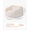 VEVOR Bean Bag Chair, BeanBag Sofa Chair with Armrests for Adults, Fluffy Plush & High-Density Foam Filling Adult Bean Bag with Zapper, Comfy Lazy Sofa Chair Ideal for Living Room, Bedroom, Beige