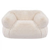 VEVOR Bean Bag Chair, BeanBag Sofa Chair with Armrests for Adults, Fluffy Plush & High-Density Foam Filling Adult Bean Bag with Zapper, Comfy Lazy Sofa Chair Ideal for Living Room, Bedroom, Beige