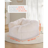 VEVOR Bean Bag Chair, BeanBag Sofa Chair with Armrests for Adults, Fluffy Plush & High-Density Foam Filling Adult Bean Bag with Zapper, Comfy Lazy Sofa Chair Ideal for Living Room, Bedroom, Beige
