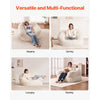 VEVOR Bean Bag Chair, BeanBag Sofa Chair with Armrests for Adults, Fluffy Plush & High-Density Foam Filling Adult Bean Bag with Zapper, Comfy Lazy Sofa Chair Ideal for Living Room, Bedroom, Beige