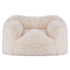 VEVOR Bean Bag Chair, BeanBag Sofa Chair with Armrests for Adults, Fluffy Plush & High-Density Foam Filling Adult Bean Bag with Zapper, Comfy Lazy Sofa Chair Ideal for Living Room, Bedroom, Beige