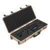 VEVOR Hard Rifle Case, Lockable Rifle Case with 4 Layers Pre-cut Foams, 36 in Gun Storage with Wheels, IP67 Waterproof & Dustproof Pistol Storage Cases for Rifles, Shotguns, Airsoft Guns, Khaki
