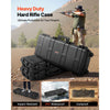VEVOR Hard Rifle Case, Lockable Rifle Case with Pre-cut Foams, 40 in Gun Storage with Wheels, IP67 Waterproof & Dustproof Movable Large Pistol Storage for Rifles, Shotguns, Airsoft Guns, Black