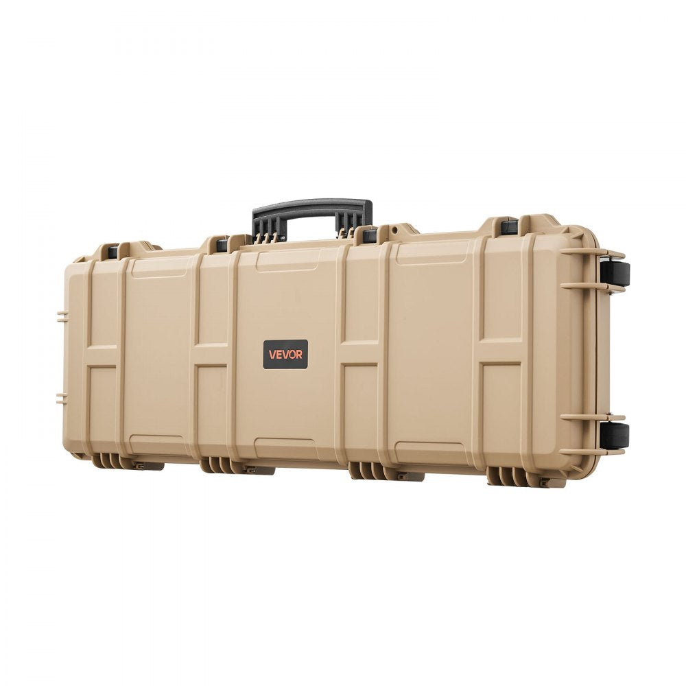 VEVOR Hard Rifle Case, Lockable Rifle Case with Pre-cut Foams, 40 in Gun Storage with Wheels, IP67 Waterproof & Dustproof Movable Large Pistol Storage for Rifles, Shotguns, Airsoft Guns, Khaki
