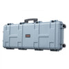 VEVOR Hard Rifle Case, Lockable Rifle Case with Pre-cut Foams, 42 in Movable Gun Storage with Wheels, IP67 Waterproof & Dustproof Pistol Storage for Rifle, Shotgun, Airsoft Gun, Grey