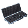 VEVOR Hard Rifle Case, Lockable Rifle Case with Pre-cut Foams, 42 in Movable Gun Storage with Wheels, IP67 Waterproof & Dustproof Pistol Storage for Rifle, Shotgun, Airsoft Gun, Grey