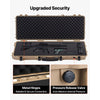 VEVOR Hard Rifle Case, Lockable Rifle Case with Pre-cut Foams, 42 in Movable Gun Storage with Wheels, IP67 Waterproof & Dustproof Pistol Storage for Rifle, Shotgun, Airsoft Gun, Khaki