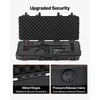VEVOR Hard Rifle Case, Lockable Rifle Case with 4 Layers Pre-cut Foams, 36 in Gun Storage with Wheels, IP67 Waterproof & Dustproof Pistol Storage Cases for Rifles, Shotguns, Airsoft Guns, Black