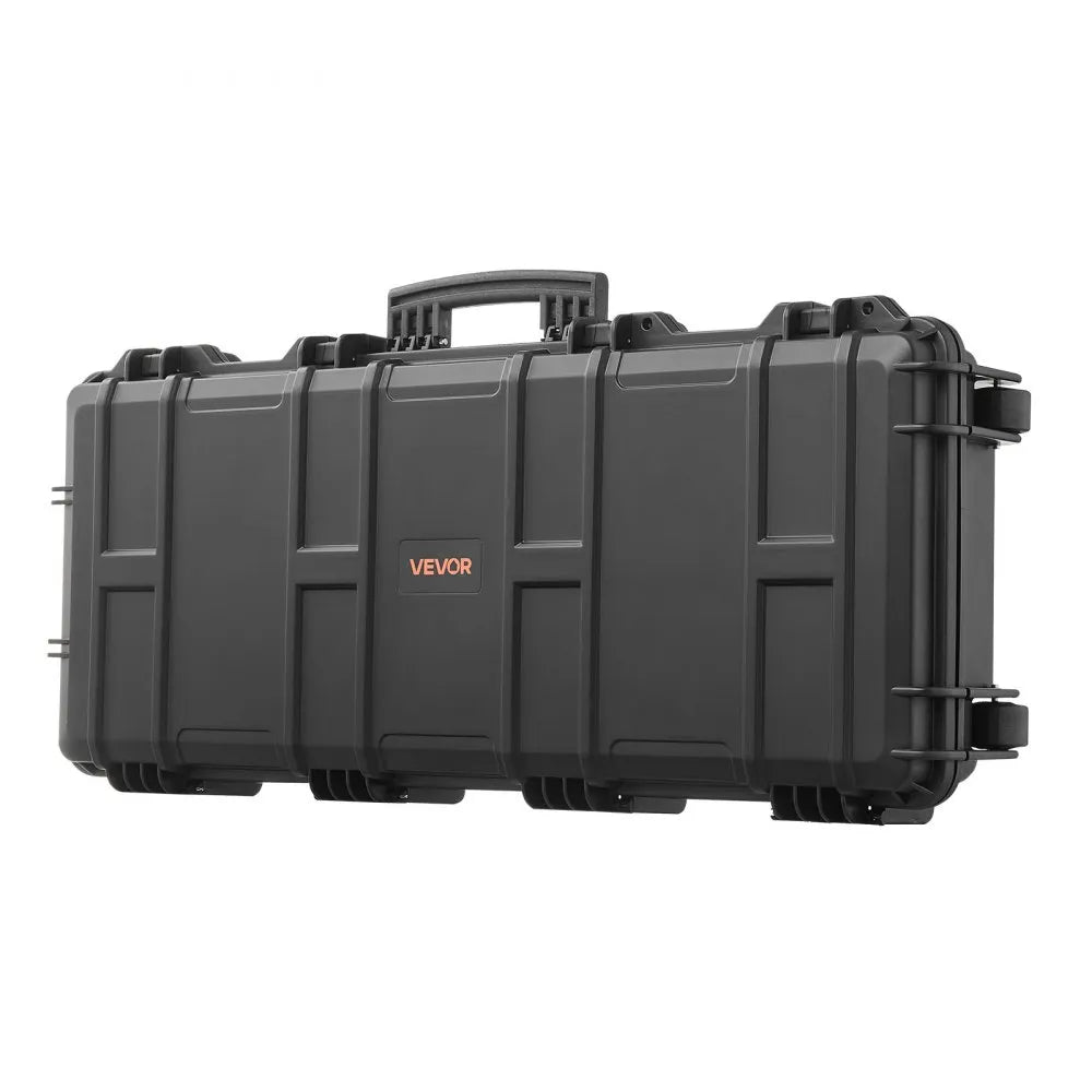 VEVOR Hard Rifle Case, Lockable Rifle Case with 4 Layers Pre-cut Foams, 36 in Gun Storage with Wheels, IP67 Waterproof & Dustproof Pistol Storage Cases for Rifles, Shotguns, Airsoft Guns, Black