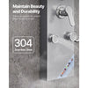 VEVOR Shower Panel Tower System with Rainfall Shower Head, 49 in Brushed Stainless Steel Shower Column, 3-Function Faucet, High Pressure Wall-Mount Rain Massage System with 6 Body Jets and Handheld
