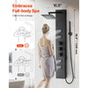 VEVOR Shower Panel Tower System with Rainfall Shower Head, 49 in Brushed Stainless Steel Shower Column, 4-Function Faucet, Wall-Mount Rain Massage System, with 4 Body Jets,  Handheld, and Tub Spout