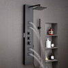 VEVOR Shower Panel Tower System with Rainfall Shower Head, 49 in Brushed Stainless Steel Shower Column, 4-Function Faucet, Wall-Mount Rain Massage System, with 4 Body Jets,  Handheld, and Tub Spout