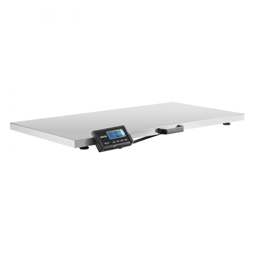 VEVOR Digital Shipping Scale, 0.1 lbs High Accuracy, 660 lbs Postal Scale with LCD Display, Hold/Tare Function & AC/DC Power Supply, Fit for Packages, Postage, Luggage, Battery & Adapter Included