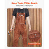 VEVOR Leather Welding Apron Split Leg, Heavy Duty Cowhide Flame Resistant Welding Pants for Men Women, Heat-Resistant Safety Apron with 3 Pockets for Woodworking, Gardening, Blacksmithing, L-Size