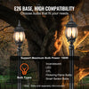 VEVOR 2 Pack Dusk to Dawn Outdoor Post Light, 20.87 in, Waterproof Lamp Post Light Fixtures with 5.5 in Pier Mount Base Glass Shade, Lightning-proof Exterior Pole Column Light for Patio Garden Pathway