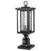 VEVOR 2 Pack Dusk to Dawn Outdoor Post Light, 17.72 in, Waterproof Lamp Post Light Fixtures with 3.5 in Pier Mount Base Glass Shade, Lightning-proof Exterior Pole Column Light for Patio Garden Pathway