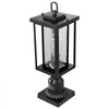 VEVOR 2 Pack Dusk to Dawn Outdoor Post Light, 17.72 in, Waterproof Lamp Post Light Fixtures with 3.5 in Pier Mount Base Glass Shade, Lightning-proof Exterior Pole Column Light for Patio Garden Pathway
