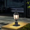 VEVOR 2 Pack Dusk to Dawn Outdoor Post Light, 15.35 in, Waterproof Lamp Post Light Fixtures with 3.5 in Pier Mount Base Glass Shade, Lightning-proof Exterior Pole Column Light for Patio Garden Pathway