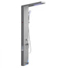 VEVOR Shower Panel Tower System with Rainfall Waterfall Shower Head, LED, 53 in Brushed Stainless Steel Shower Column, 5-Function Faucet, Wall-Mount Rain Massage System, with Handheld, Tub Spout