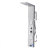 VEVOR Shower Panel Tower System with Rainfall Waterfall Shower Head, 53 in Brushed Stainless Steel Shower Column, 5-Function Faucet, Wall-Mount Rain Massage System with 2 Body Jet, Handheld, Tub Spout