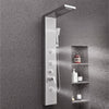 VEVOR Shower Panel Tower System with Rainfall Waterfall Shower Head, 53 in Brushed Stainless Steel Shower Column, 5-Function Faucet, Wall-Mount Rain Massage System with 3 Body Jet, Handheld, Tub Spout