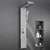 VEVOR Shower Panel Tower System with Rainfall Waterfall Shower Head, LED, 53 in Brushed Stainless Steel Shower Column, 5-Function Faucet, Wall-Mount Rain Massage System, with Handheld and Tub Spout