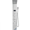 VEVOR Shower Panel System, 6 Shower Modes, LED & Screen Hydroelectricity Shower Panel Tower, Rainfall, Waterfall, 8 Massage Jets, Tub Spout, Handheld Shower, Stainless Steel Wall-Mounted Shower Set