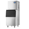 VEVOR Commercial Ice Maker Machine 370 Lbs/24H Ice-Making Stainless Steel, for Bar Cafe Restaurant Business, Ice Ready in 15 Mins, Freestanding with 250 Lbs Ice Storage Bin and Auto Self-Cleaning