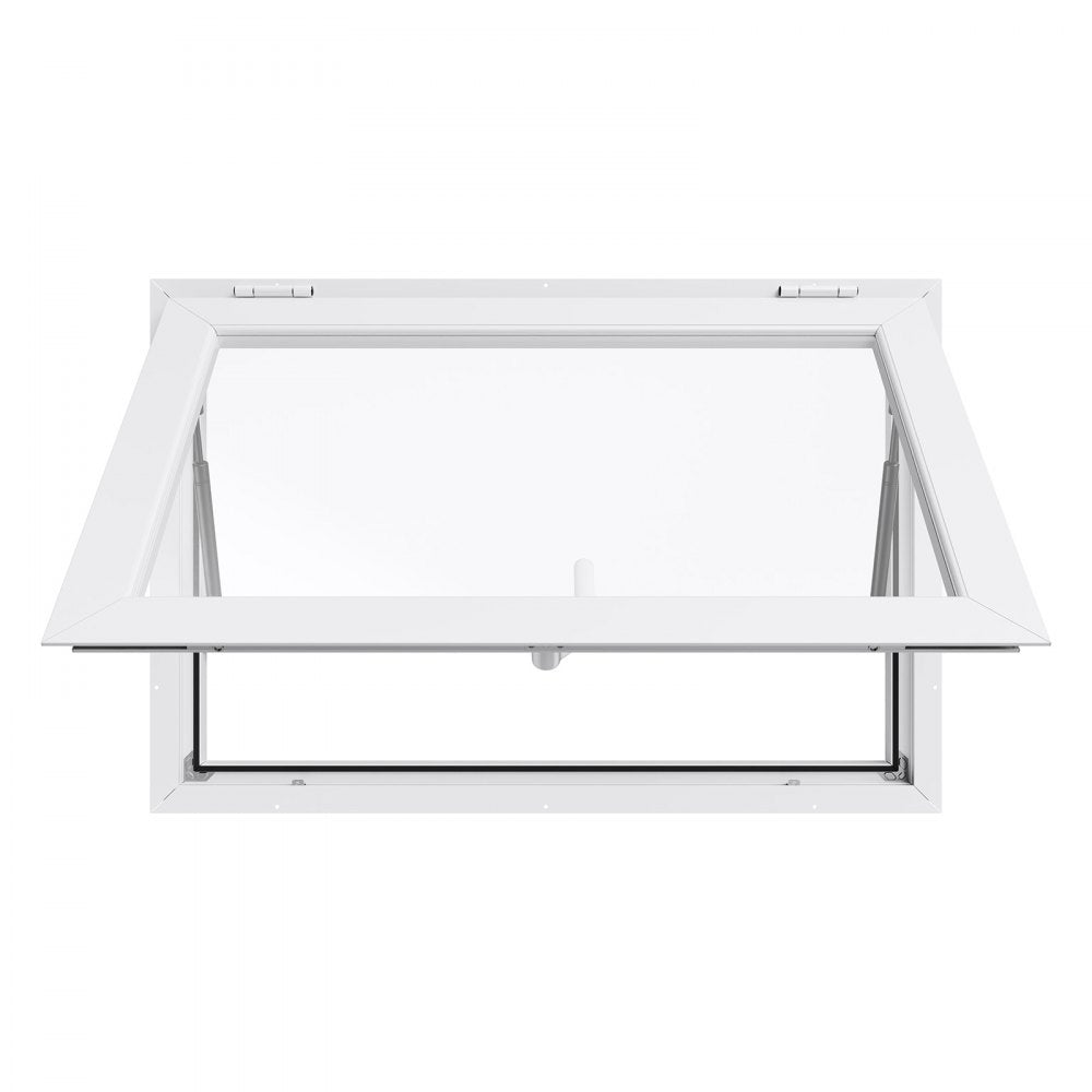 VEVOR Concession Window 36x24 in, Aluminum Alloy Frame Service Window for Food Truck, Up to 85 Degrees Stand Serving Window with Awning Door and Drag Hook, Rainwater Resistant for Concession Trailers