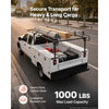 VEVOR Service Body Truck Ladder Rack 1000LBS Capacity Over-Cab Trucks Rack, 21"-31" Height Adjustable, Fit Single/Dual Rear Wheel Utility Truck, Heavy Duty Steel Support for Kayak Surfboard Lumber
