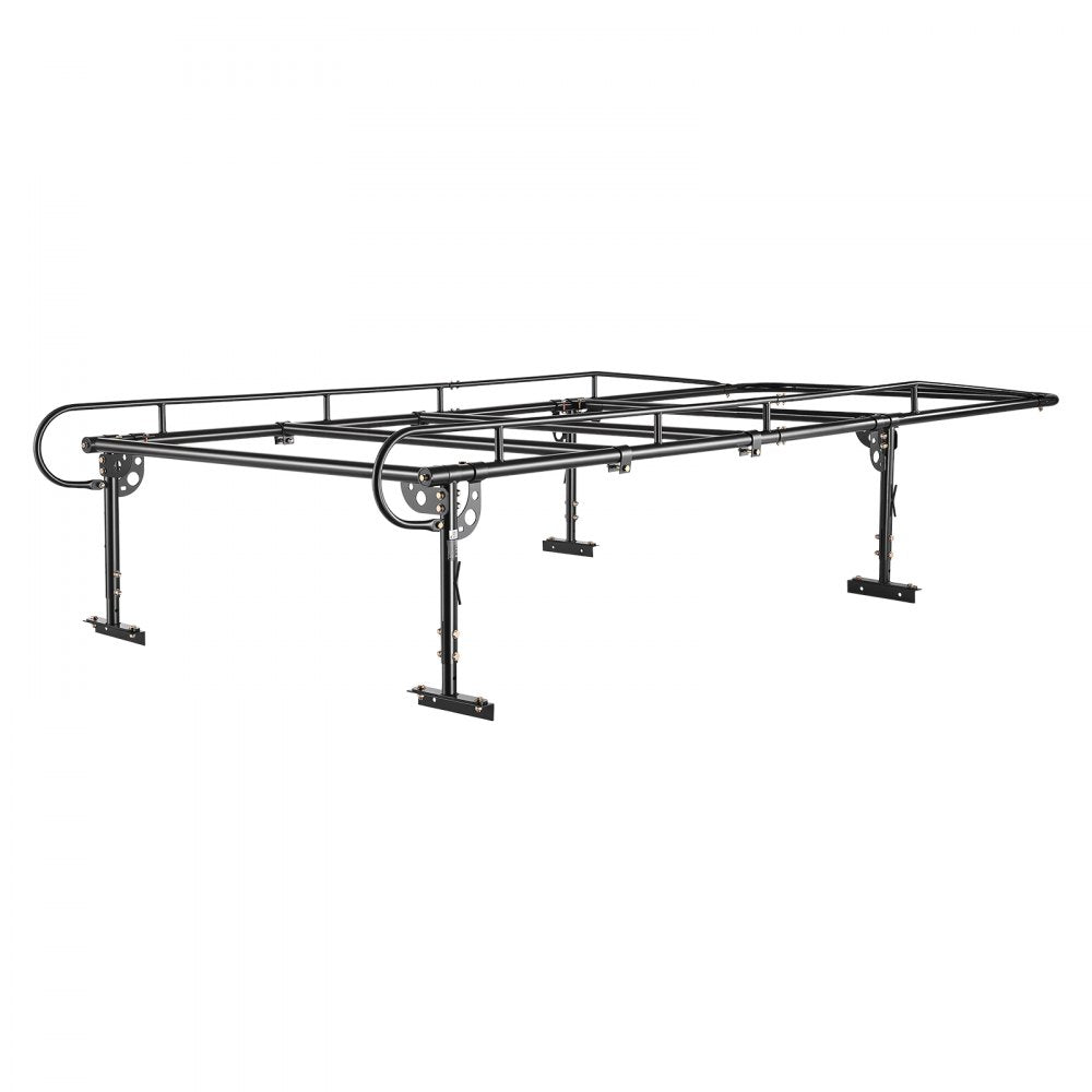 VEVOR Service Body Truck Ladder Rack 1000LBS Capacity Over-Cab Trucks Rack, 21"-31" Height Adjustable, Fit Single/Dual Rear Wheel Utility Truck, Heavy Duty Steel Support for Kayak Surfboard Lumber