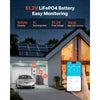 VEVOR 48V 100Ah LiFePO4 Lithium Battery, Built-in 100A BMS, 51.2V Server Rack LiFePO4 Battery with Bluetooth & Display, 5120Wh Capacity, 6000 Cycles, for Solar Energy Storage Home Backup Power, 4 Pack