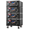VEVOR 48V 100Ah LiFePO4 Lithium Battery, Built-in 100A BMS, 51.2V Server Rack LiFePO4 Battery with Bluetooth & Display, 5120Wh Capacity, 6000 Cycles, for Solar Energy Storage Home Backup Power, 4 Pack