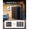 VEVOR 48V 100Ah LiFePO4 Lithium Battery, Built-in 100A BMS, 51.2V Server Rack LiFePO4 Battery with Bluetooth & Display, 5120Wh Capacity, 6000 Cycles, for Solar Energy Storage Home Backup Power, 2 Pack