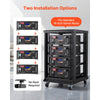 VEVOR 48V 100Ah LiFePO4 Lithium Battery, Built-in 100A BMS, 51.2V Server Rack LiFePO4 Battery with Bluetooth & Display, 5120Wh Capacity, 6000 Cycles, for Solar Energy Storage Home Backup Power, 2 Pack