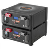 VEVOR 48V 100Ah LiFePO4 Lithium Battery, Built-in 100A BMS, 51.2V Server Rack LiFePO4 Battery with Bluetooth & Display, 5120Wh Capacity, 6000 Cycles, for Solar Energy Storage Home Backup Power, 2 Pack