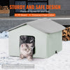 VEVOR Heated Cat House, Outdoor Kitty Shelter with Adjustable Temperature and Timer, 600D Oxford Cloth Foldable Cat Shelter with Heated Pad  for Winter to Stay Warm and Cozy, Green (Middle)