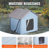VEVOR Heated Cat House, Outdoor Kitty Shelter with Timer, 600D Oxford Cloth Foldable Cat Shelter with Heated Pad  for Winter to Stay Warm and Cozy, Blue (Small)